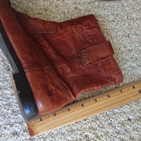 Frye Shoes Frye Anna Shortie Boots in Cognac Antique color size 7.5 - Picture 9 of 12